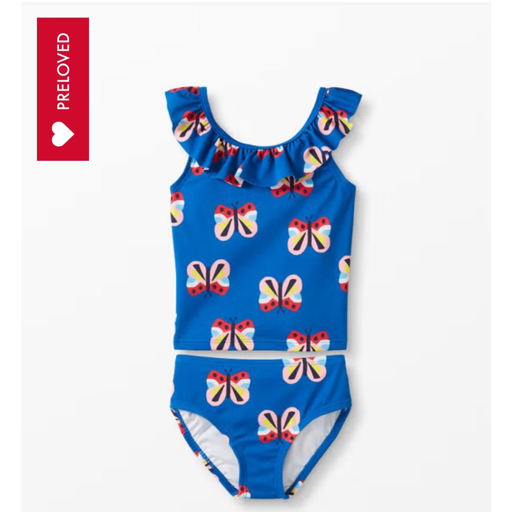 Hanna Anderson Kids Blue Butterfly Swim Set